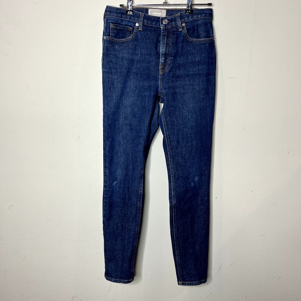 Everlane Dark Wash High Rise Zip Fly‎ Skinny Denim Jeans Women's Size 28 Tall